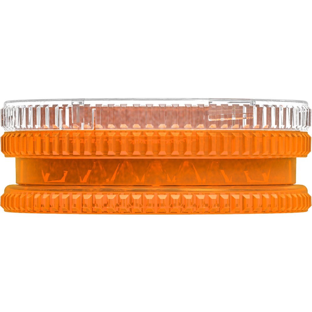 Storz & Bickel Volcano Orange Acrylic Herb Grinder - 3.5 Inch (90mm) 2-Piece Grinder for Dry Herbs - Perfect for Vaporizers, Smoking, and Cooking Preparation