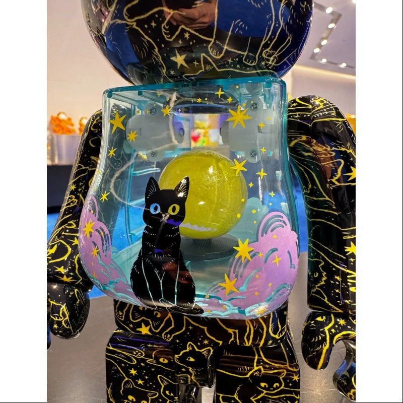 Be@rbrick Cat In The Night Sky 400% Limited Edition Vinyl Art Toy (2024) - Perfect for Collectors & Anime Fans Home Decor