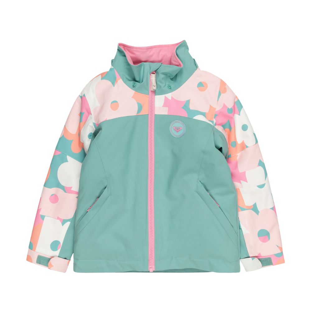 Roxy Snowy Tale Girls Ski Jacket - Waterproof Winter Coat for Kids - Canton Prima - Perfect for Skiing, Snowboarding & Outdoor Winter Activities
