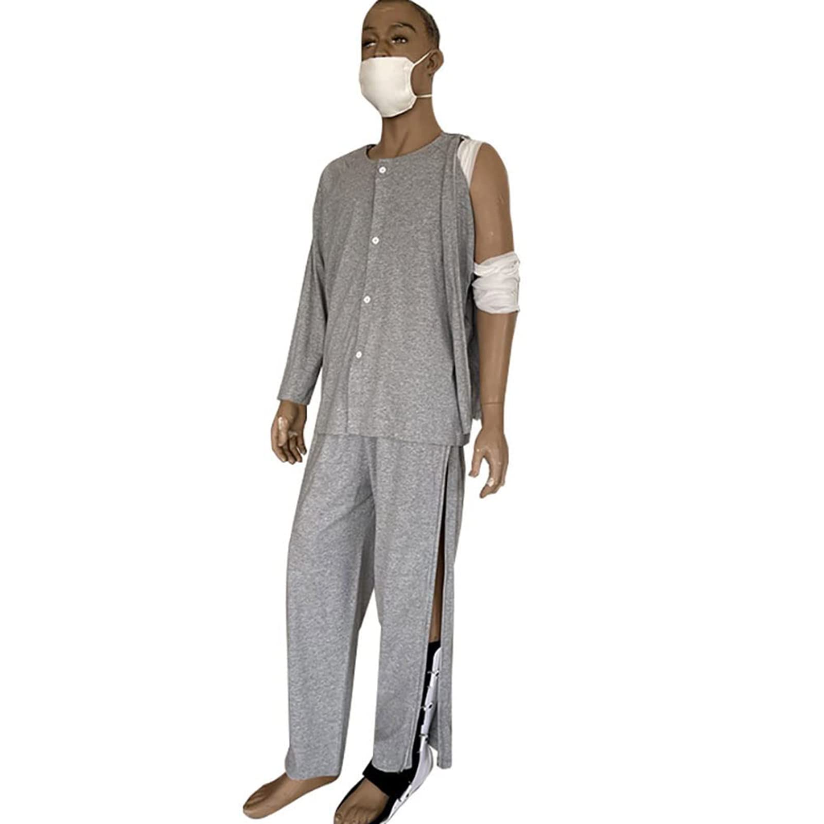 **Unisex Patient Care Clothing for Elderly & Disabled - Velcro & Zipper Options - Home & Hospital Use**    *(Use Cases: Ideal for home healthcare, hospital recovery, nursing homes, and daily comfort for seniors or mobility-impaired individuals.)*