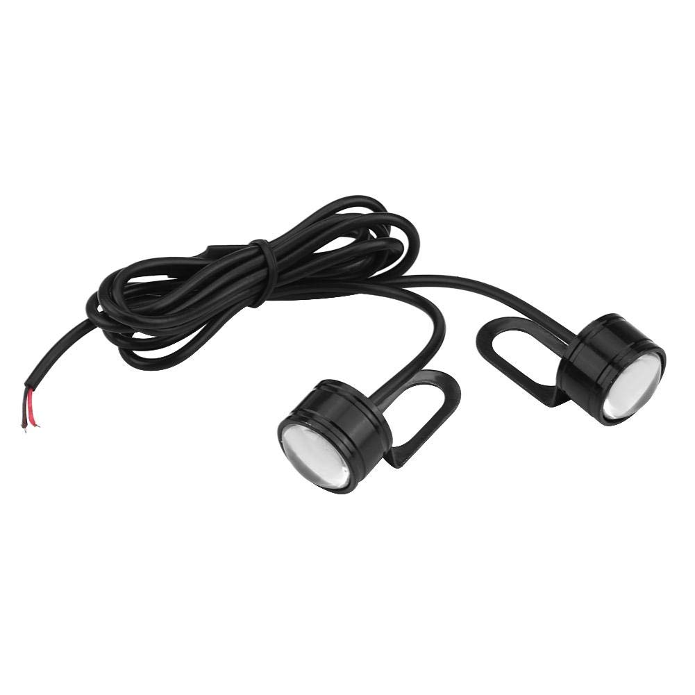Yctze 2PCS Universal LED Motorcycle Fog Lights - White DRL Driving Lamp for Handlebar & Rear Mirror | Weatherproof for Night Riding, Off-Road & Urban Commuting