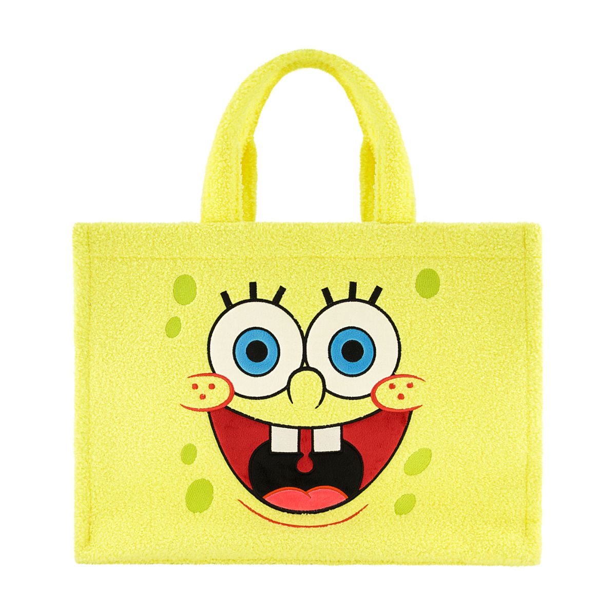 SpongeBob SquarePants Yellow Travel Tote Bag with Trolley Strap - Perfect for Airplane Carry-On, Beach Trips & Shopping