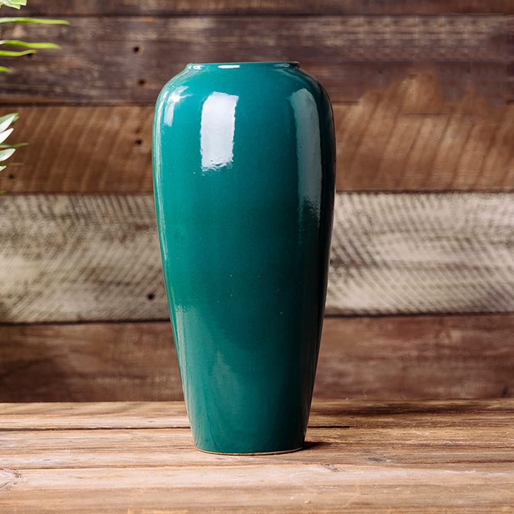 Rustic Vintage Ceramic Vase - 16x35cm Handcrafted Glazed Decorative Vase for Home Decor, Perfect for Table Centerpiece, Kitchen, Living Room & Bedroom Decor (Color A) | Farmhouse Style Home Accent Gift