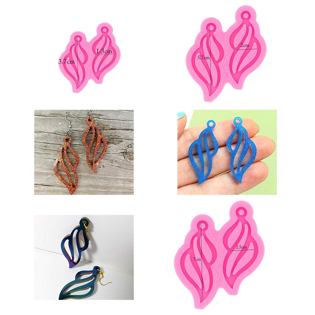 3Pcs Super Smooth Silicone Earring Molds for Jewelry Making - DIY Resin Crafts, Fashion Jewelry Supplies - Perfect for Creating Unique Handmade Earrings at Home or Gifts