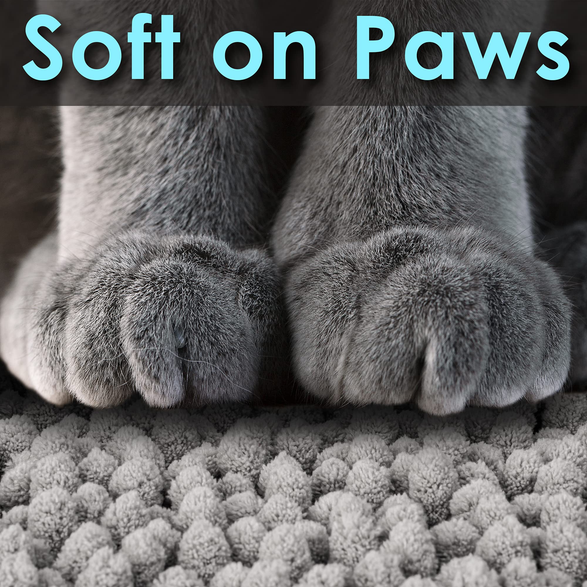 Premium Cat Litter Mat for Large Litter Boxes - XXL Waterproof & Non-Slip Kitty Litter Tray Mat | Heavy-Duty Machine Washable Pet Litter Trapper | Perfect for Multi-Cat Homes & High-Traffic Areas (Gray)