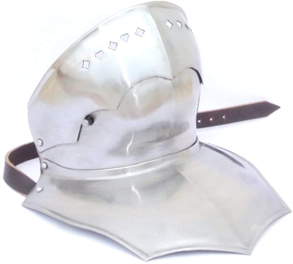 Articulated Gorget with Silver Bevor - Medieval Body Armor for LARP, Cosplay & Renaissance Faires | Perfect for Historical Reenactments & Costume Events