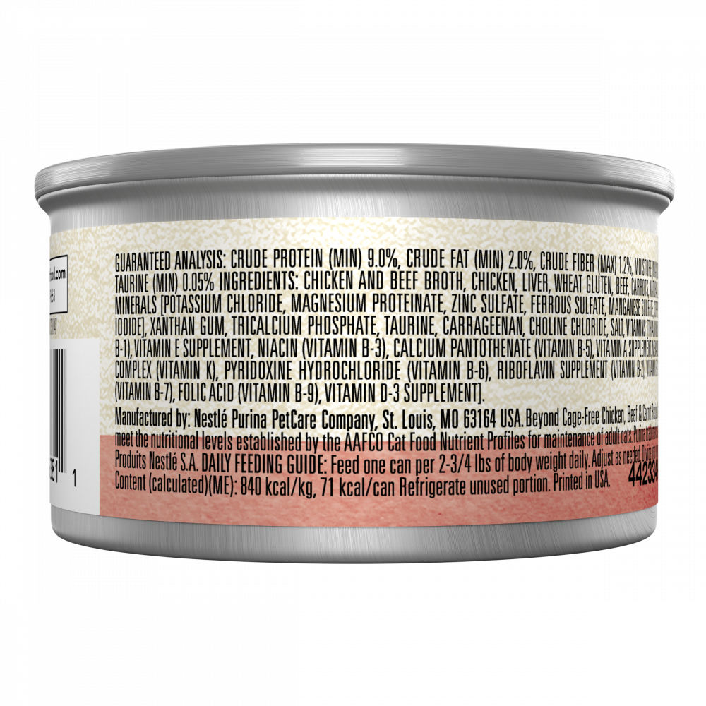 Purina Beyond Grain-Free Canned Cat Food with Cage-Free Chicken, Beef & Carrots in Gravy - High Protein Wet Cat Food for Adult & Senior Cats - Perfect for Picky Eaters & Mealtime Enrichment