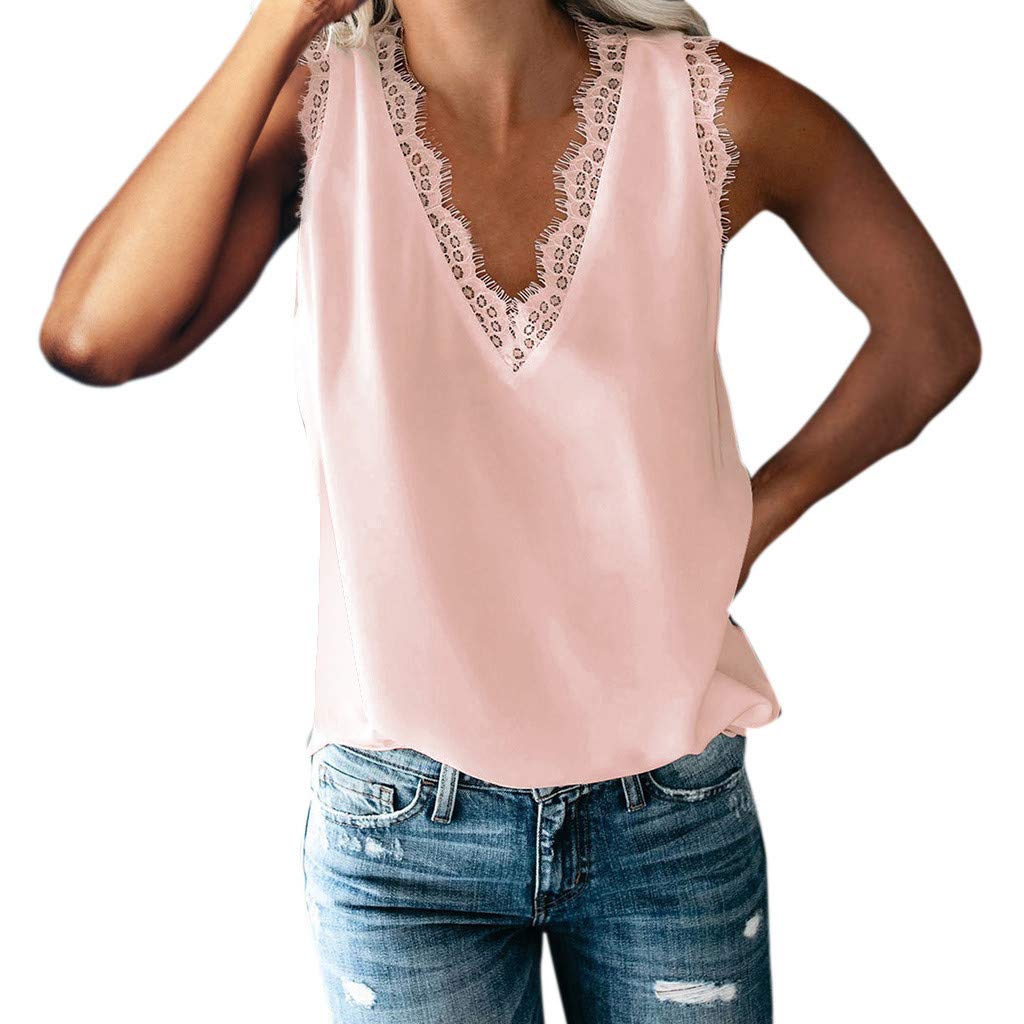 Sexy Women's V-Neck Sleeveless Cami Tank Top - Summer Casual Blouse for Women | Perfect for Beach, Party & Everyday Wear