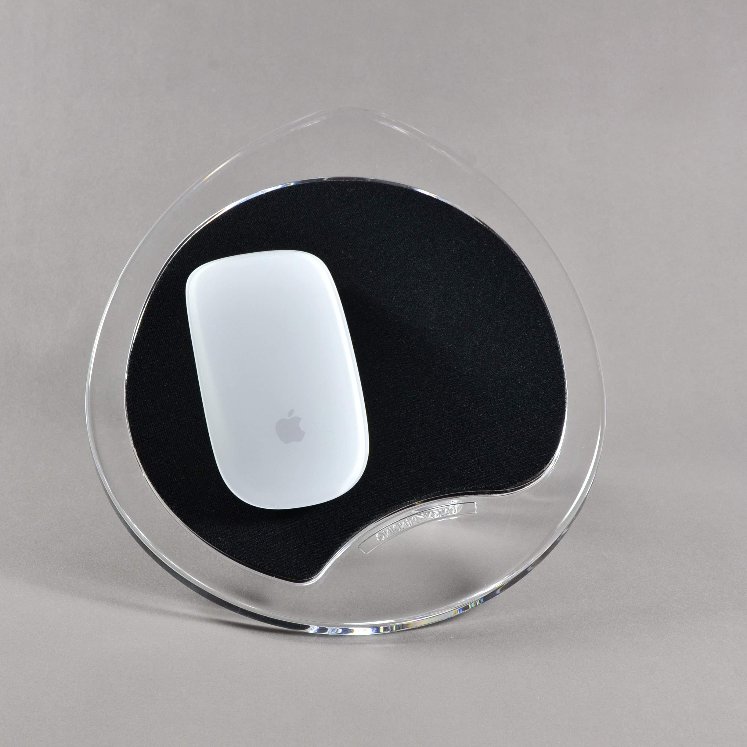 Clear Acrylic Mouse Pad Set of 2 - Non-Slip Office Desk Accessories for Computers & Laptops - Modern Workstation Decor for Home & Office Workspaces