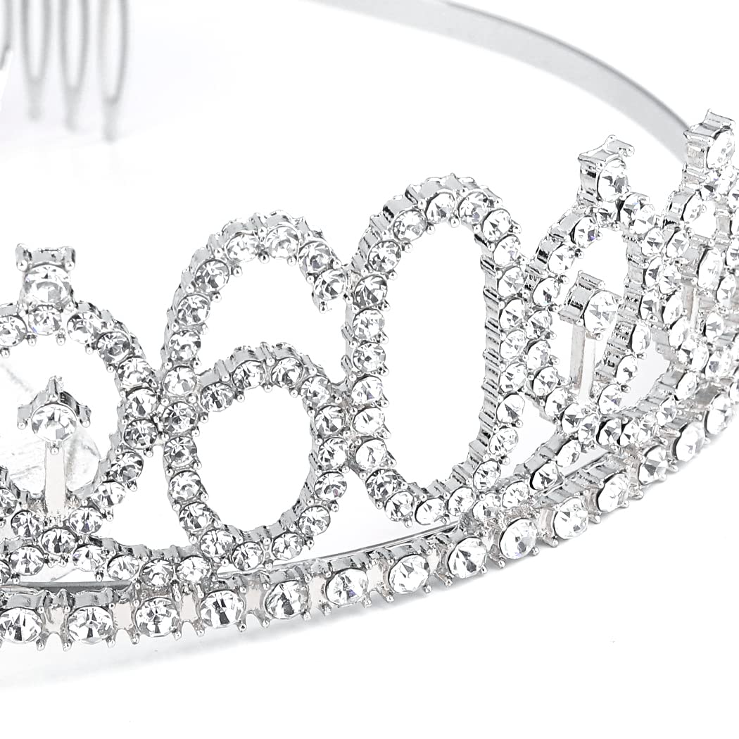 60th Birthday Sash & Tiara Set - Elegant Silver Birthday Crown for Women - Perfect 60th Birthday Gift & Party Decorations - Great for Milestone Celebrations, Birthday Parties & Photo Shoots