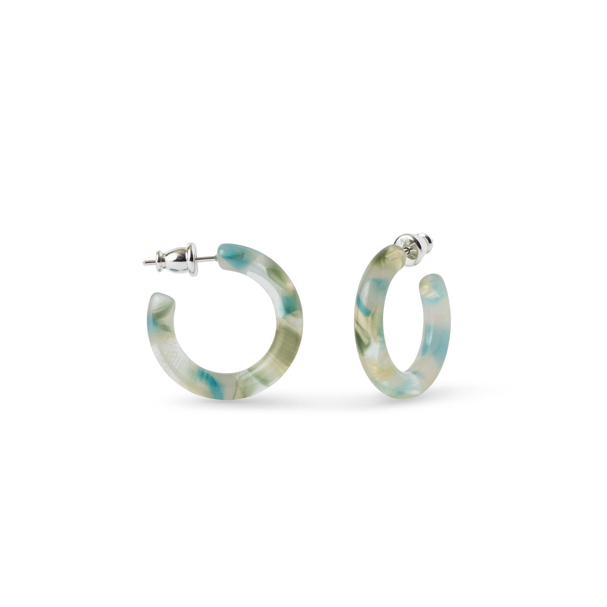 Ultra Mini Hoop Earrings - Small Acetate Hoops for Women | Lightweight & Hypoallergenic | Perfect for Everyday Wear, Work & Special Occasions