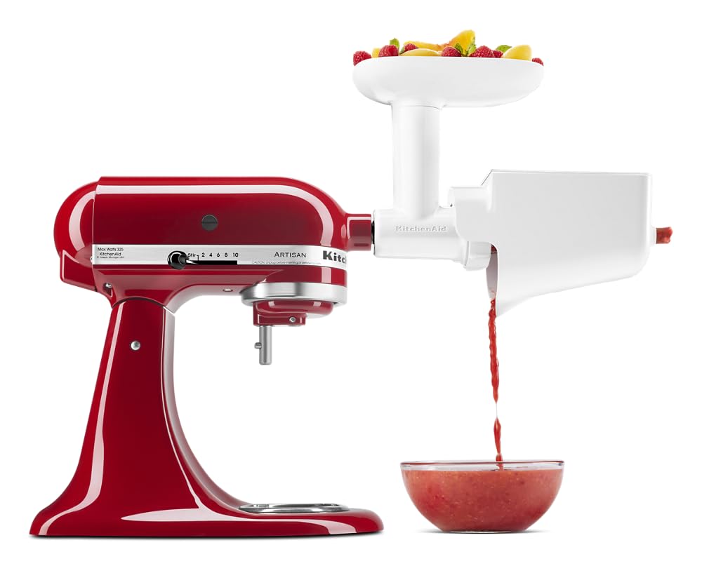 KitchenAid KSMFVSP White Plastic Fruit & Vegetable Strainer Attachment - Perfect for Juicing, Pureeing & Making Homemade Baby Food