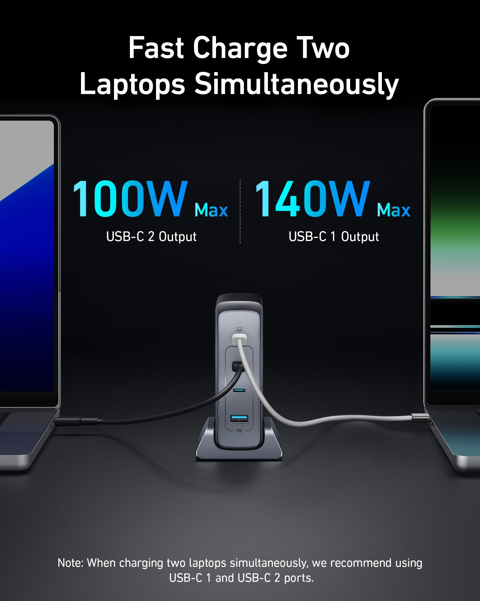Anker Prime 240W GaN USB C Fast Charger - 4-Port Compact Wall Charger for MacBook Pro/Air, iPhone 16/15/Pro, iPad, Dell XPS, Galaxy S23/S22 - Perfect for Home, Office & Travel Charging Multiple Devices Simultaneously