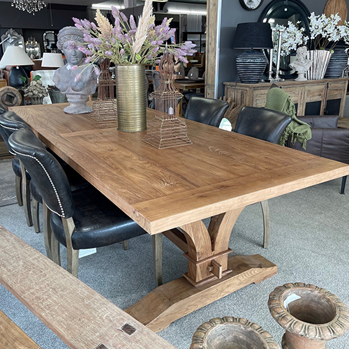 Stylish Modern Vogue Dining Table 265cm - Large Extendable Wooden Table for 8-10 People, Perfect for Family Gatherings & Dinner Parties