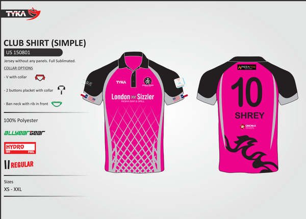 Custom Sublimated Cricket Jerseys - TYKA Colorful Sports Apparel for USA Teams | Perfect for Matches, Training & Fan Gear