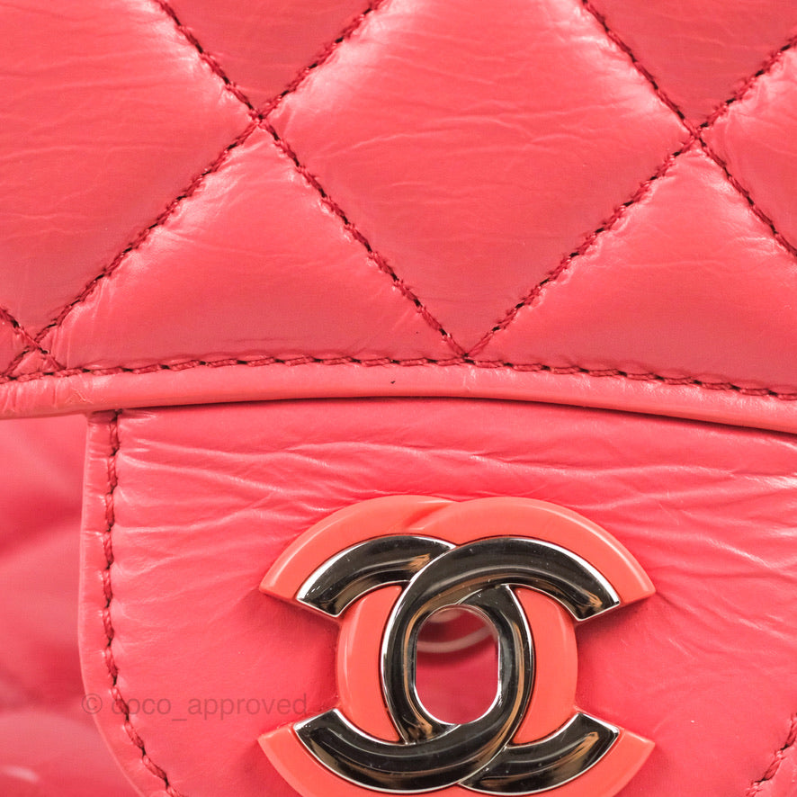 Chanel Aquarium PVC Coral Pink Crumpled Calfskin Silver Hardware Handbag - Luxury Designer Crossbody Bag for Women, Perfect for Evening Parties & Date Nights