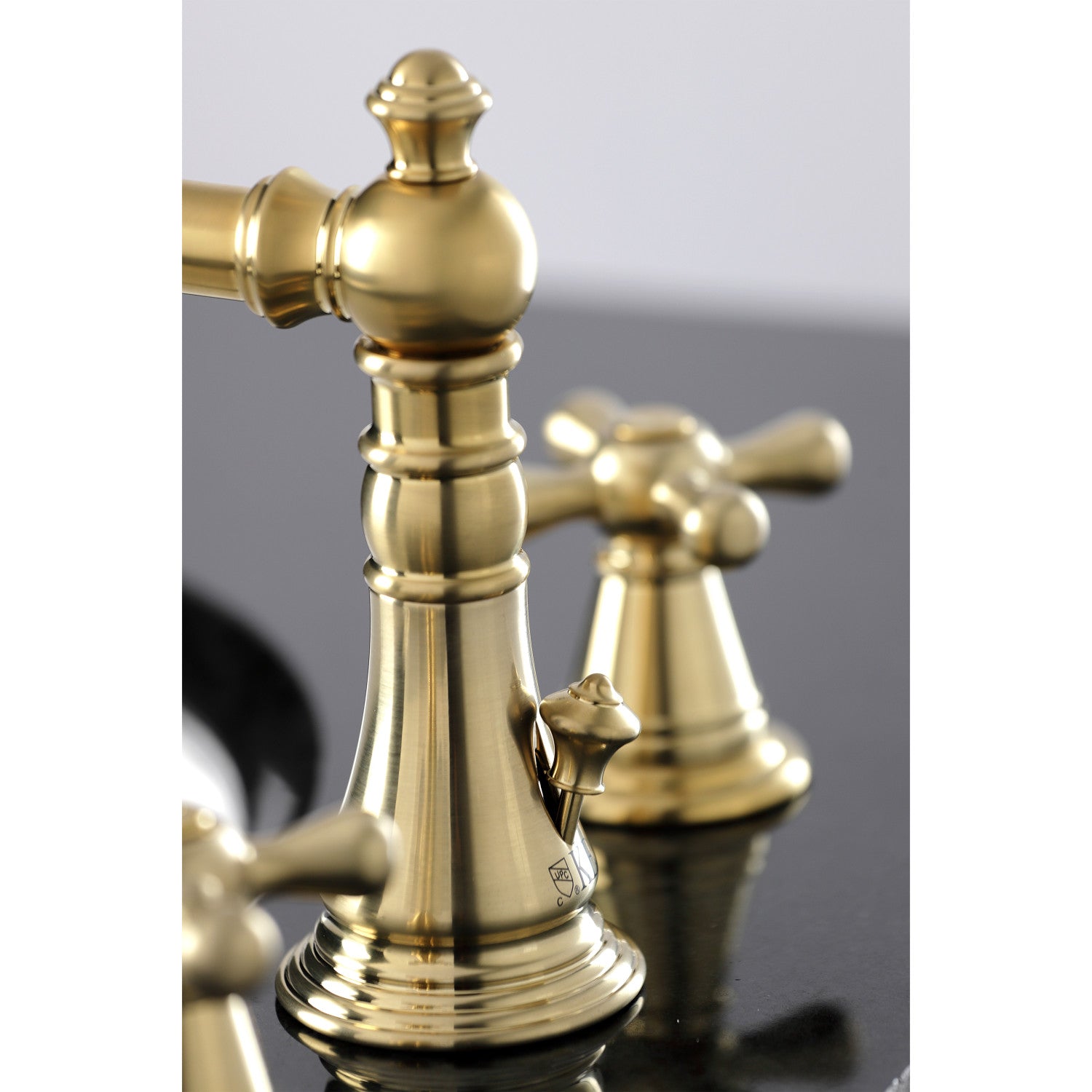 American Classic FSC1973AAX 3-Hole Widespread Bathroom Faucet with Brass Pop-Up Drain - Brushed Brass Finish - Perfect for Modern Vanities & Bathroom Renovations