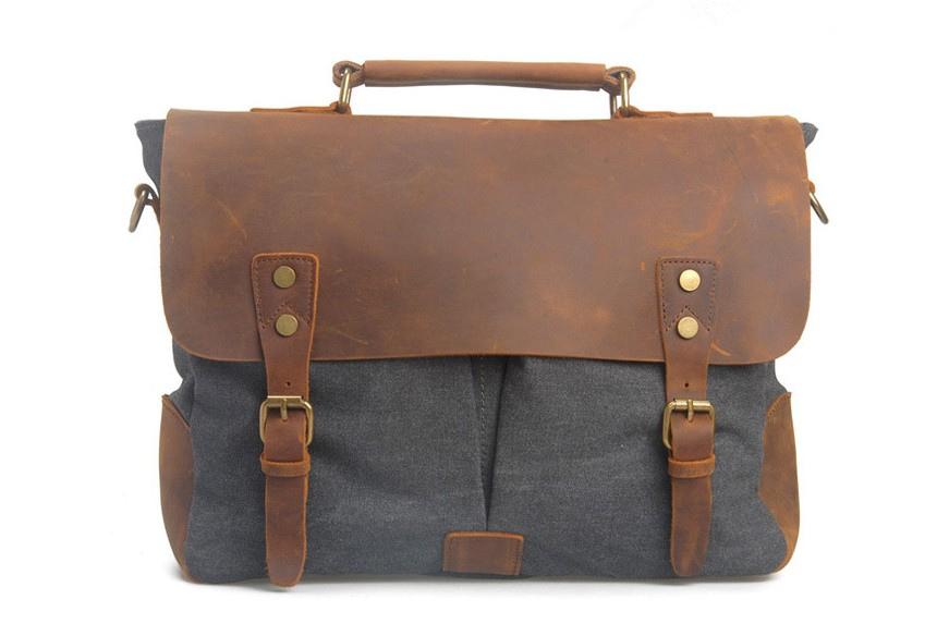 Durable Waxed Canvas Messenger Bag for Women - Waterproof & Stylish Crossbody Shoulder Bag - Perfect for Work, Travel & Everyday Use
