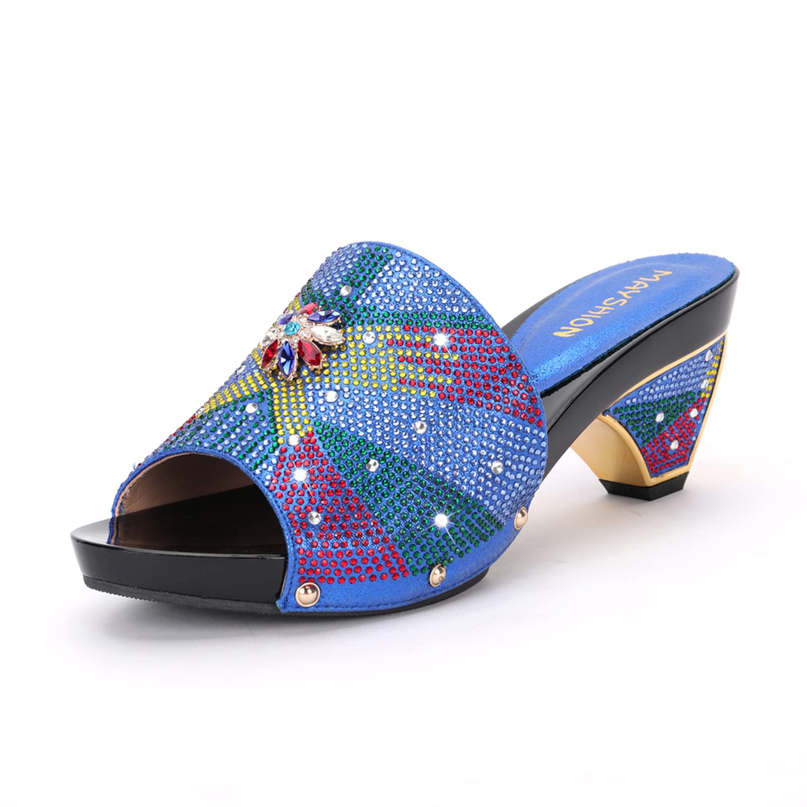 Luxury Rhinestone Slippers and Clutch Bag Set for Women - Sparkling Evening Shoes & Purse for Banquet, Party, Christmas, Wedding & Special Occasions