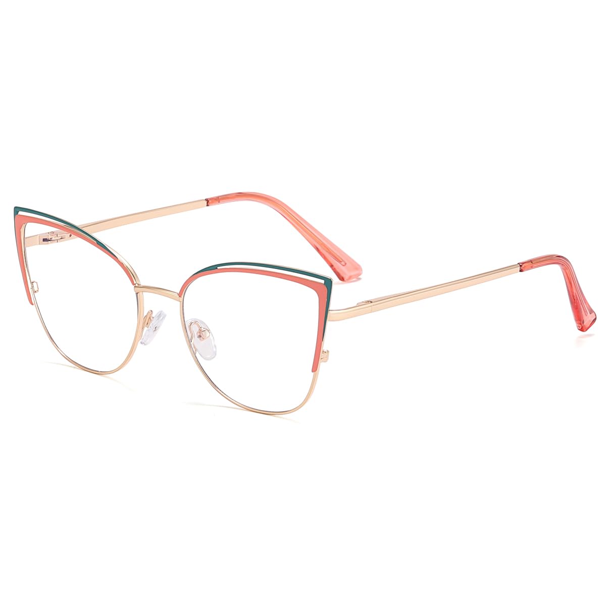 Kachawoo Blue Light Blocking Glasses for Women - Stylish Cat Eye Metal Frame Computer Glasses | Reduce Eye Strain for Work, Gaming & Screen Time