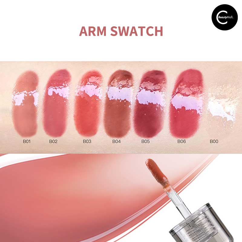 FLORTTE Twin Butterflies Series Nectar Glass Lip Tint - Long Lasting Hydrating Lip Stain with Shiny Gloss Finish, Perfect for Daily Wear, Date Night, and Special Occasions