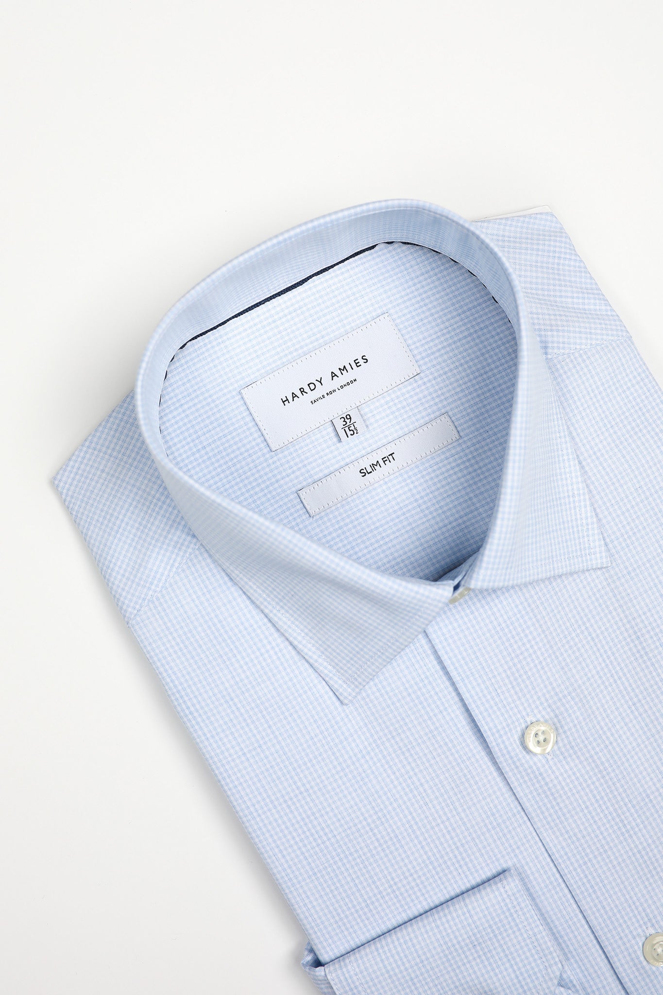 Sky Mini Check Shirt for Men - Slim Fit Casual Button Down Shirt - Perfect for Office, Date Night & Weekend Outings