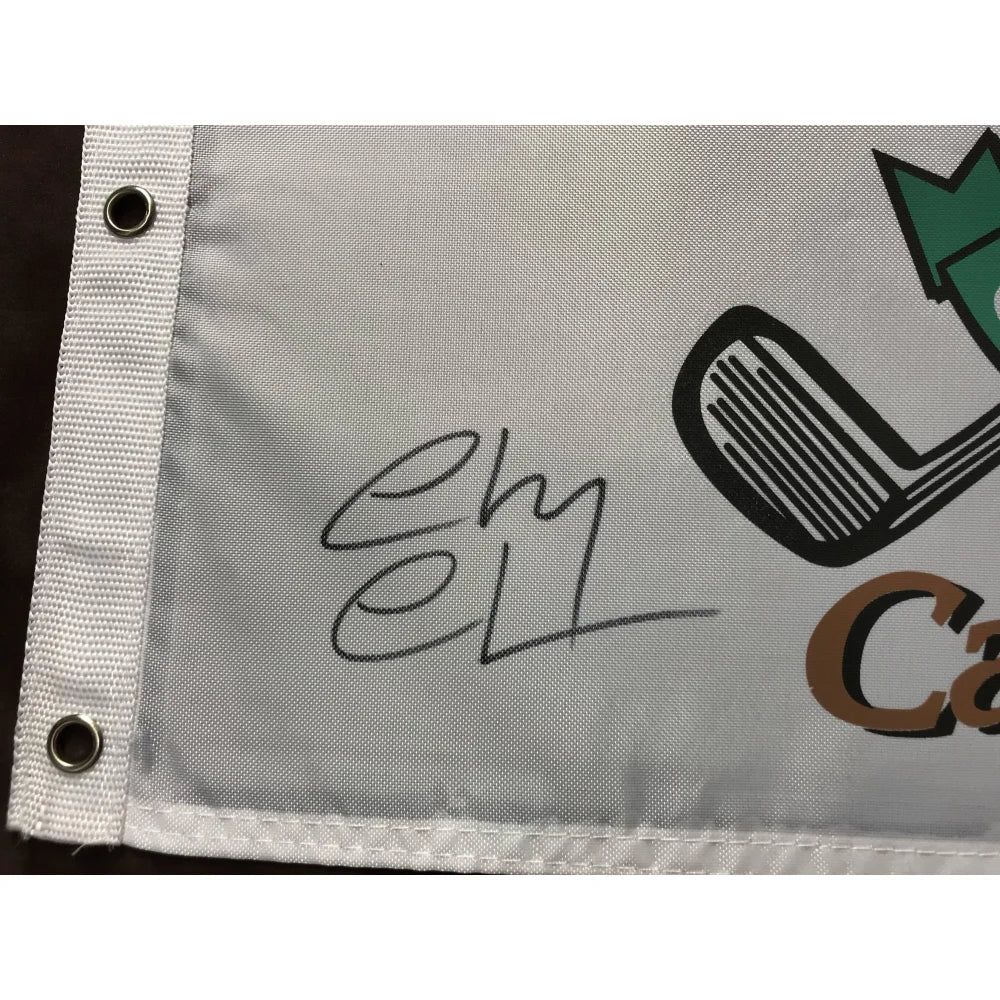 Authentic Chevy Chase Signed Caddyshack Memorabilia - Framed Flag Collage with COA & JSA Certification - Bushwood Country Club Pin - Perfect for Movie Collectors & Golf Lovers