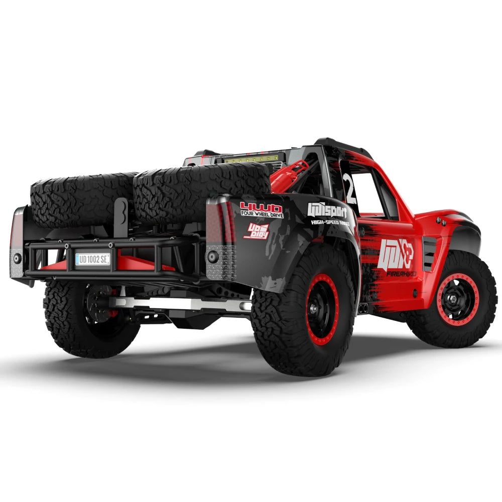 UDIRC 1002SE V2 1/10 Scale 4WD Brushless RC Truck - 60km/h High Speed, LED Lights, Gyro Stabilizer, All Terrain Off Road Remote Control Car for Adults & Kids - Perfect for Backyard Racing, Off-Road Adventures & RC Hobby Enthusiasts