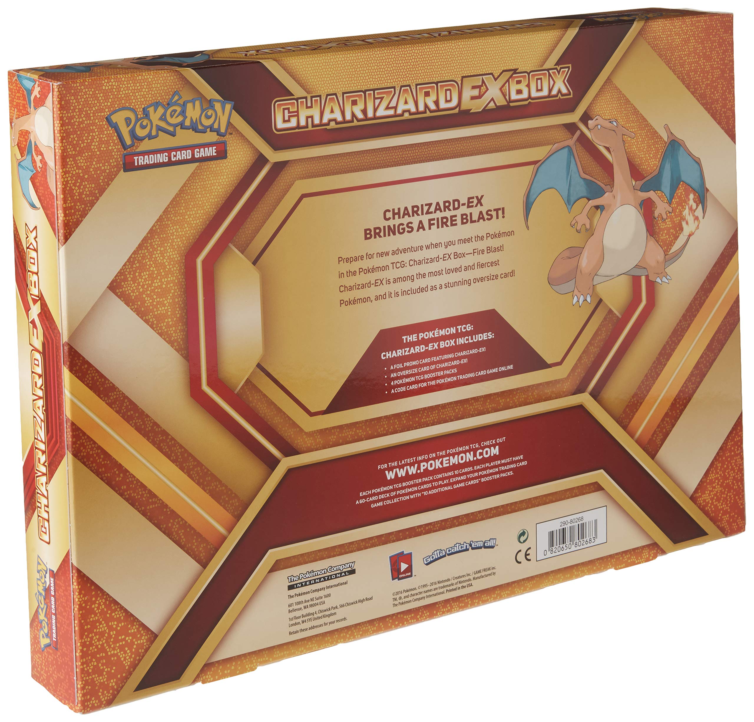 Pokemon TCG Charizard EX Box - Fire Blast Trading Card Game | Multicolor Collectible Cards for Battles & Display