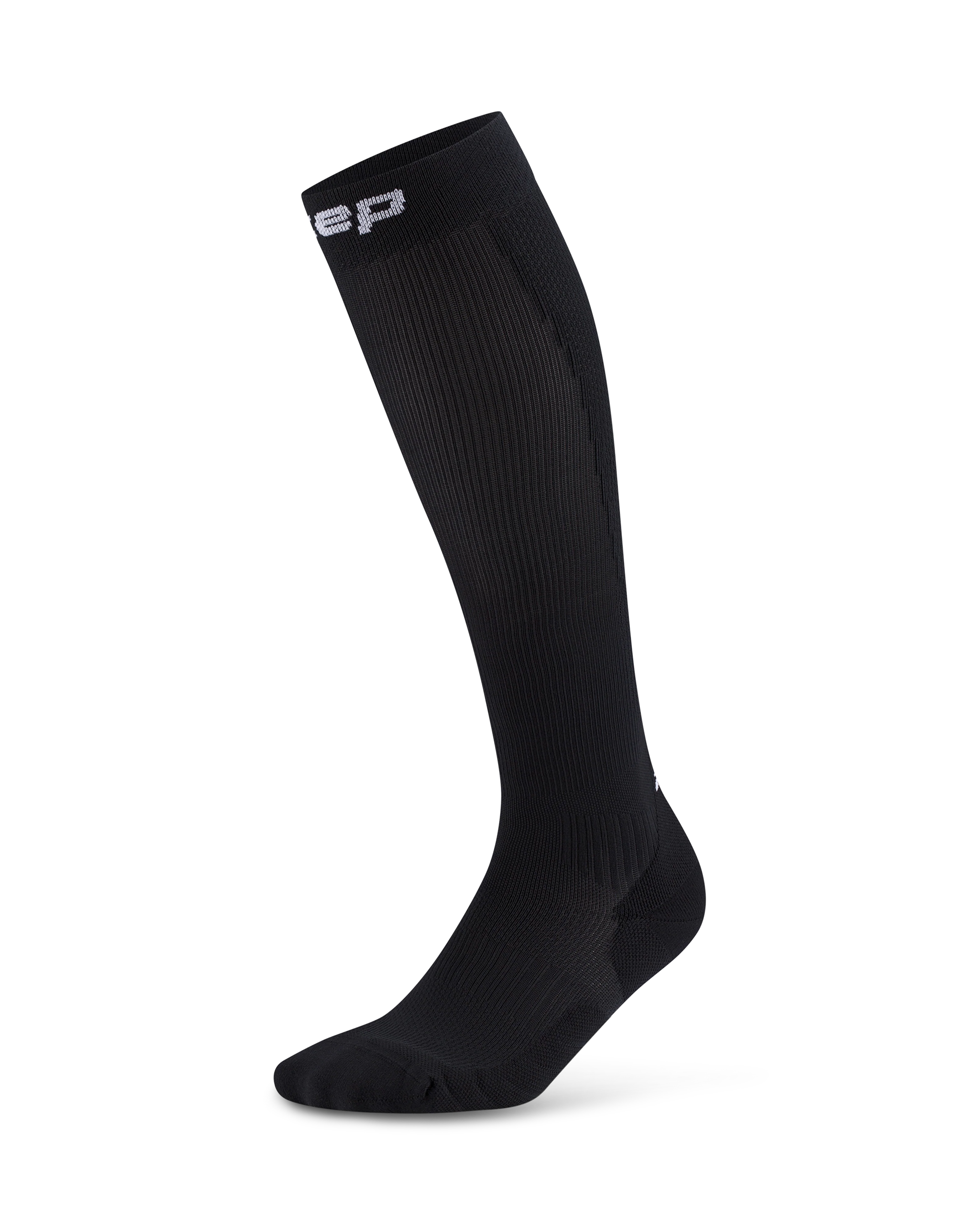 Men's Core Run Tall Socks 5.0 - Black Performance Running Socks for Marathon & Training - Moisture Wicking & Cushioned Support for Long Distance Running & Athletic Activities