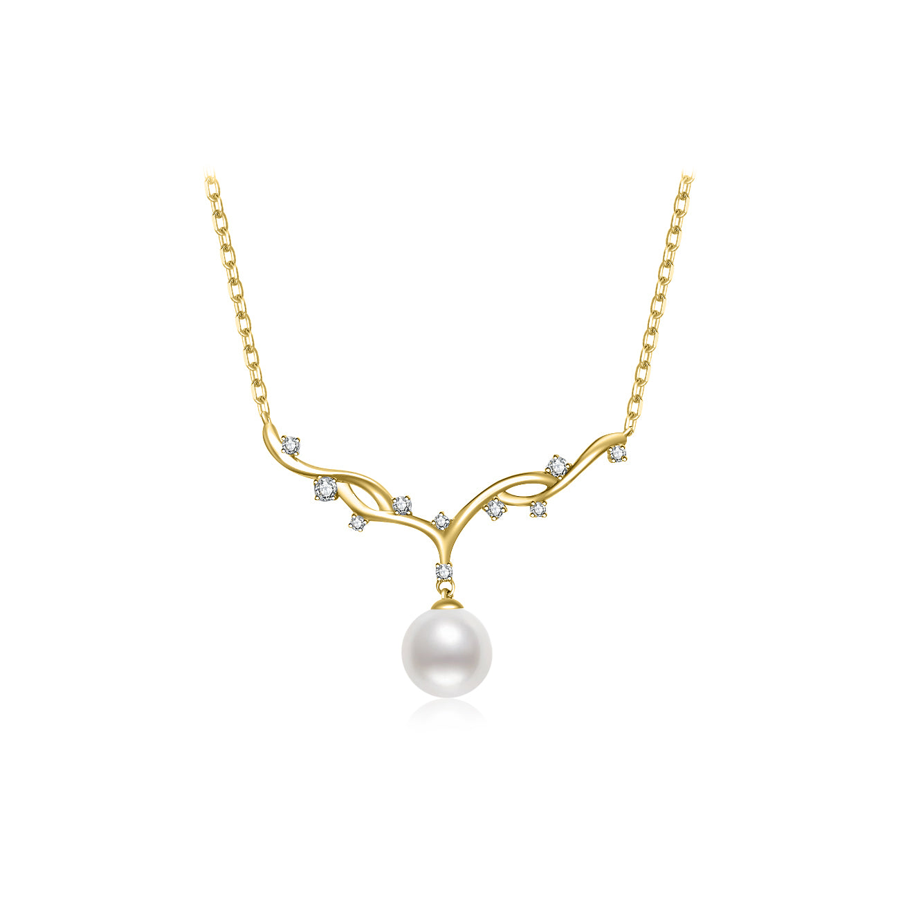 18K Gold Freshwater Pearl Necklace KN00084 | STARRY - Elegant Jewelry for Women, Perfect for Weddings, Parties & Special Occasions