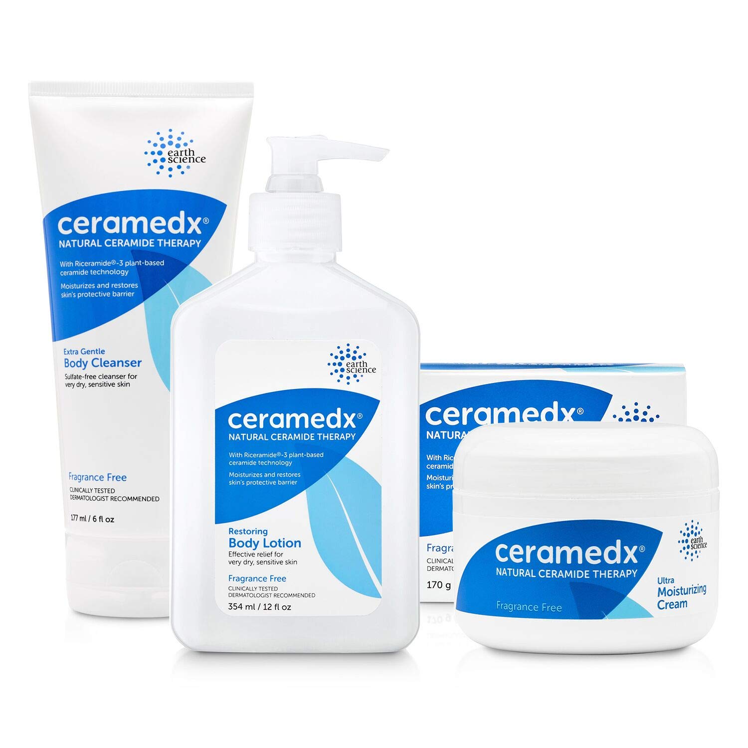 CERAMEDX Skincare System Regimen (3-Pack) - Hydrating & Soothing Face Care Set for Dry, Sensitive Skin | Daily Moisturizing Routine for Eczema & Rosacea Relief