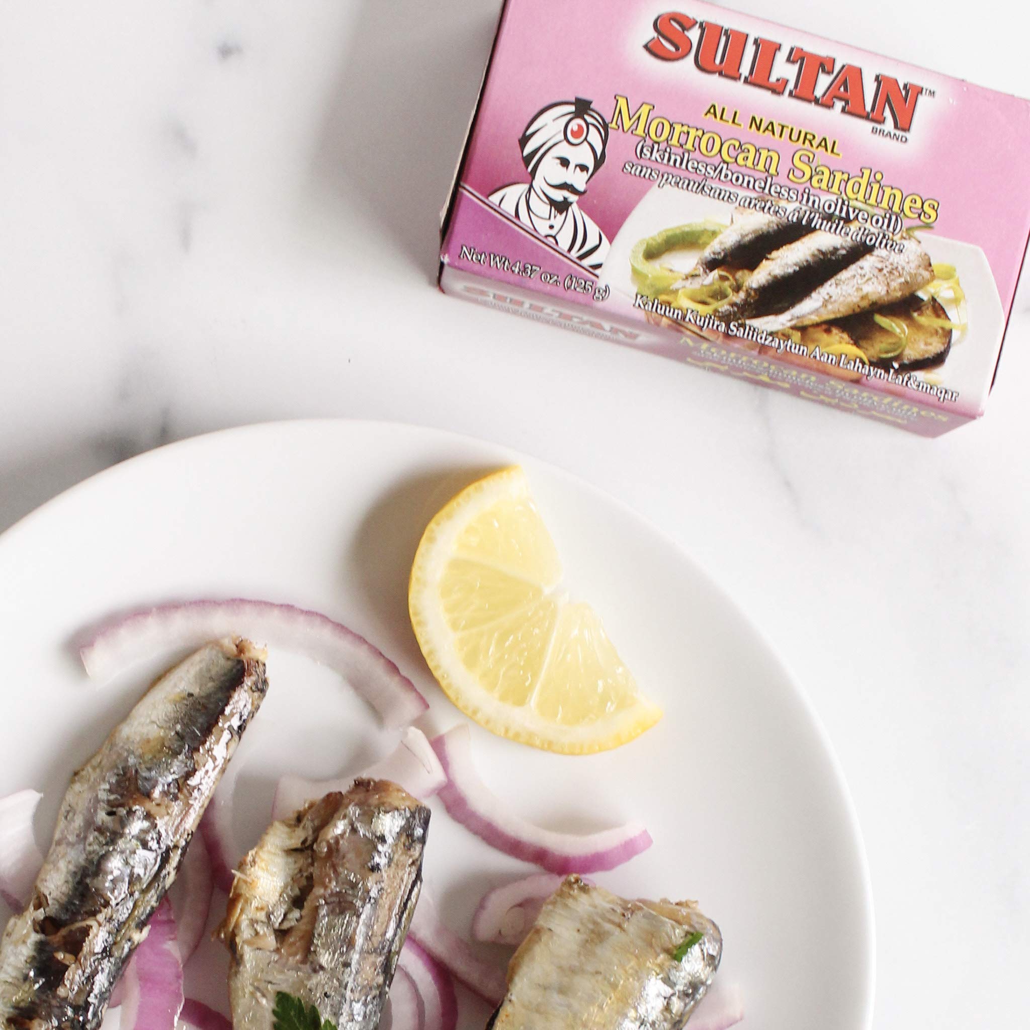 Premium Moroccan Boneless Skinless Sardines in Extra Virgin Olive Oil - 100% Natural, High Protein, No Additives, Keto & Paleo Friendly - Perfect for Salads, Pasta & Healthy Snacks - 4.37oz (Pack of 50)
