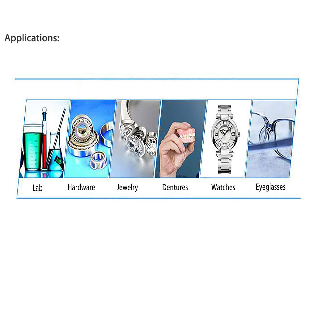 ATO 2L Ultrasonic Cleaner with Timer & Heater - 110V Portable Jewelry Cleaner for Glasses, Watches, Dentures - Perfect for Home & Professional Jewelry Cleaning