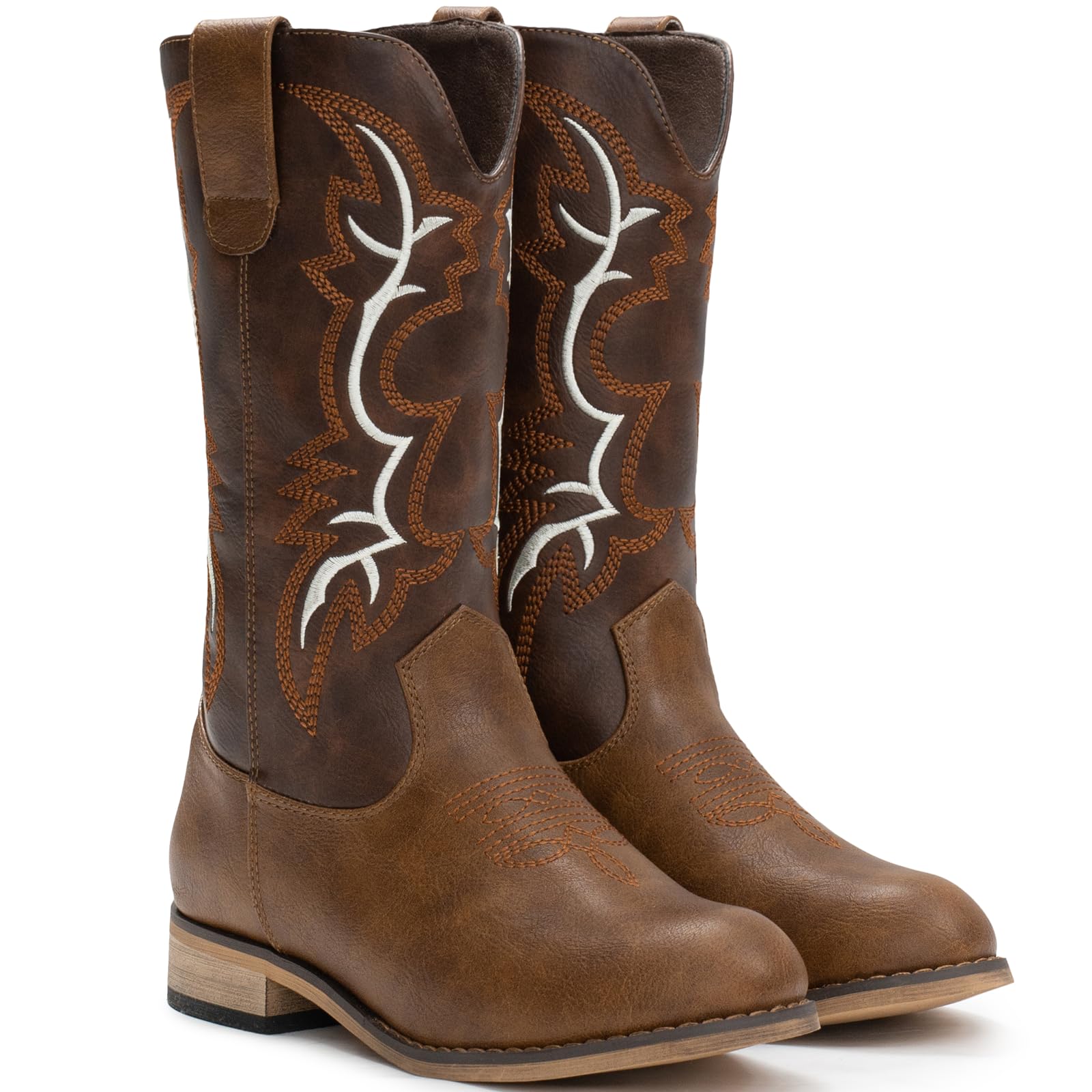 **IUV Cowgirl Boots for Girls & Boys - Western Cowboy Boots for Kids & Toddlers - Mid Calf Riding Shoes - Perfect for Rodeo, Halloween, and Western Fashion**
