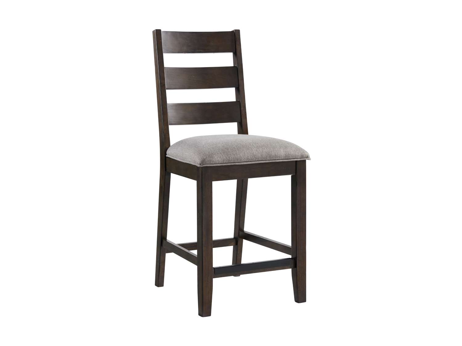 Black & Walnut Beacon Counter Height Stool - Adjustable Bar Stool for Kitchen Island, Breakfast Nook & Home Bar - Modern Dining Stool with Comfortable Seat
