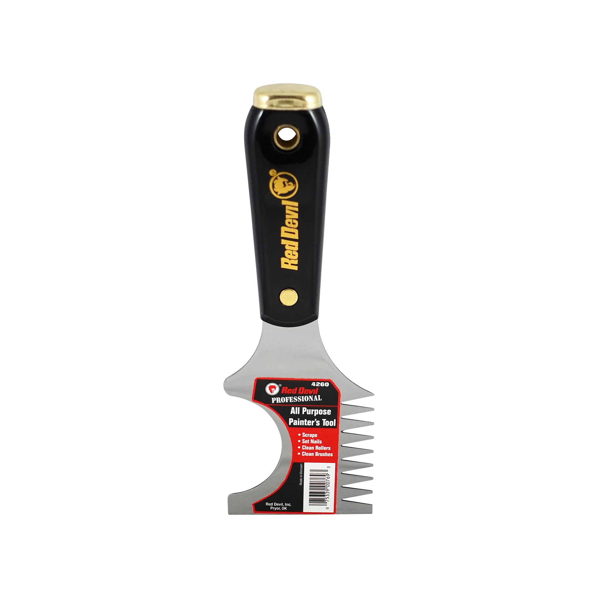 Red Devil 4260 Paint Brush and Roller Cleaner - 2.5 Inch Gray Tool for Professional Painters & DIY Home Improvement Projects - Perfect for Cleaning Oil & Latex Paint from Brushes After Painting Walls, Furniture & Crafts