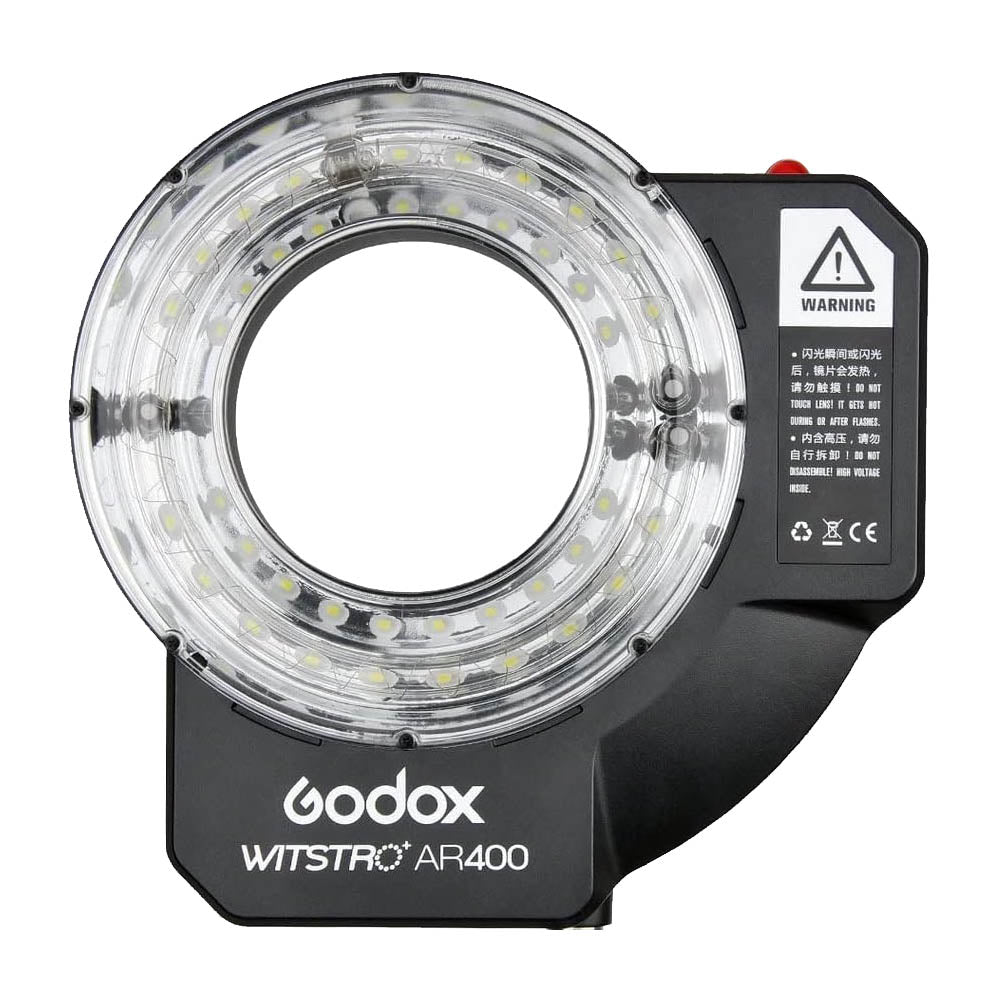 WITSTRO AR400 400Ws Portable Battery-Powered Ring Flash for DSLR Cameras - Perfect for Macro Photography, Portrait Shots & Studio Lighting