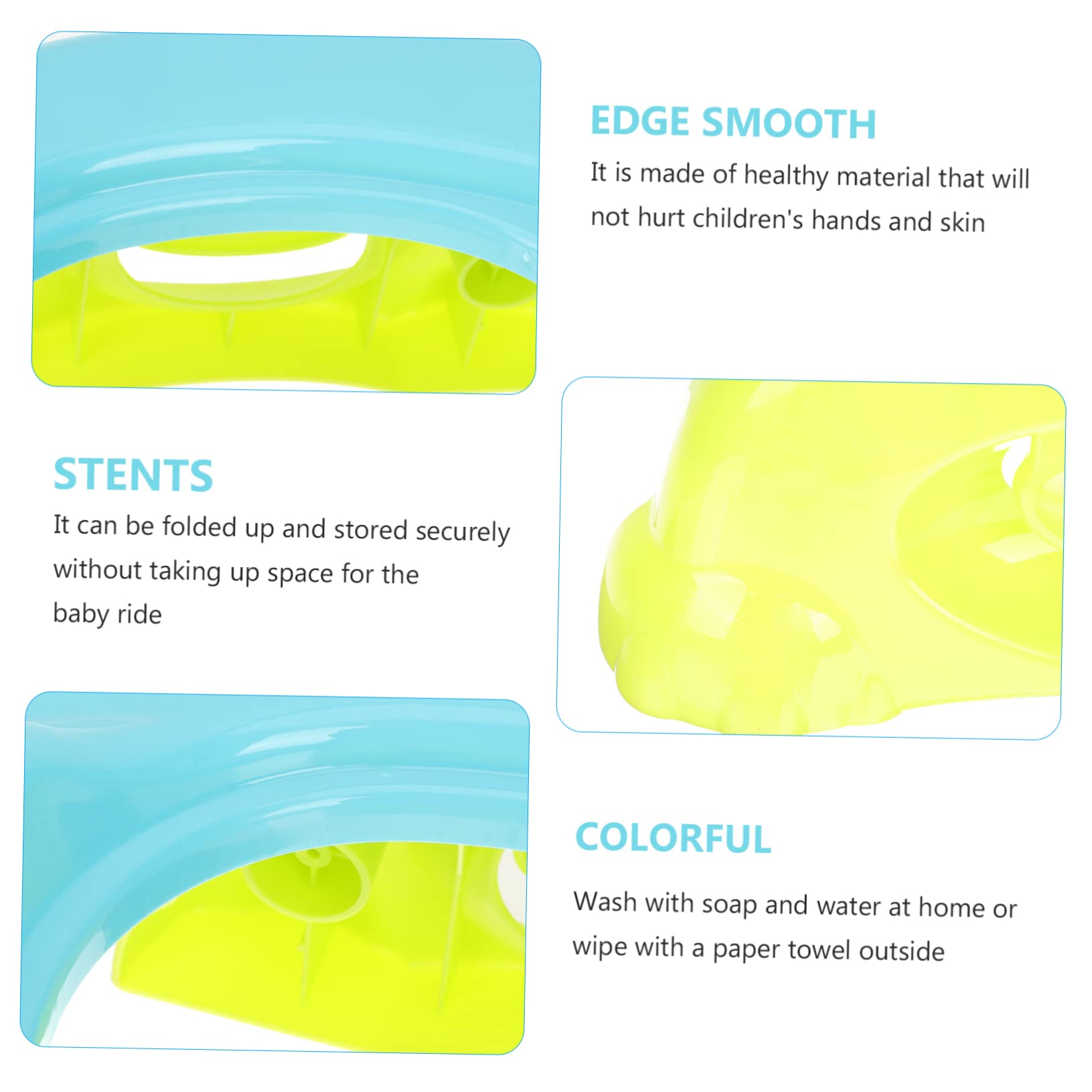 Wakauto Portable Potty Seat - Kids Travel Toilet Training Seat with Non-Slip Base | Lightweight & Durable Plastic Design for Toddlers | Perfect for Road Trips, Camping & Airplane Travel