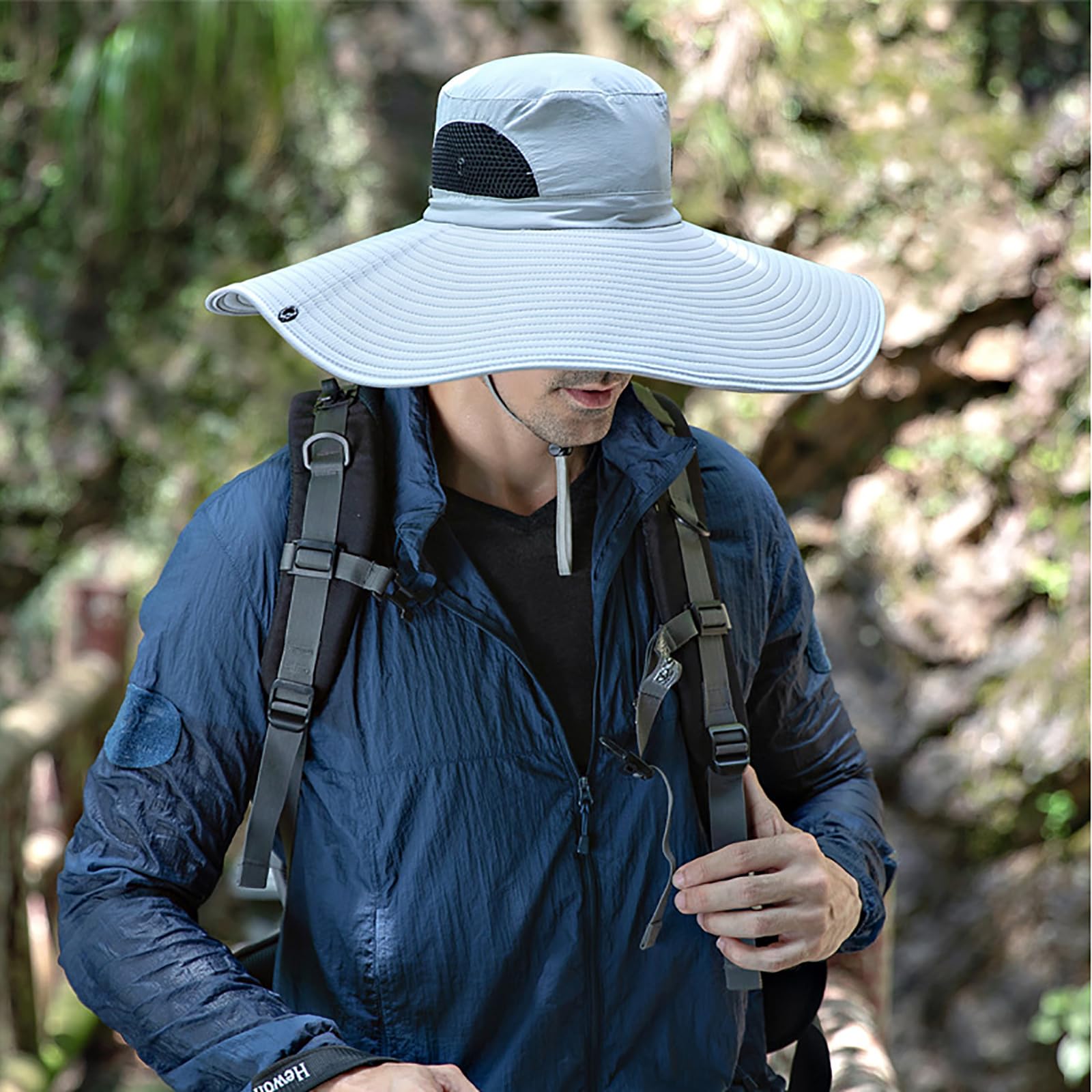 Wide Brim Sun Hat for Men & Women - UPF 50+ Fishing Bucket Hat, Safari & Cowboy Style Summer Outdoor Hat - Perfect for Beach, Gardening, Hiking and Travel