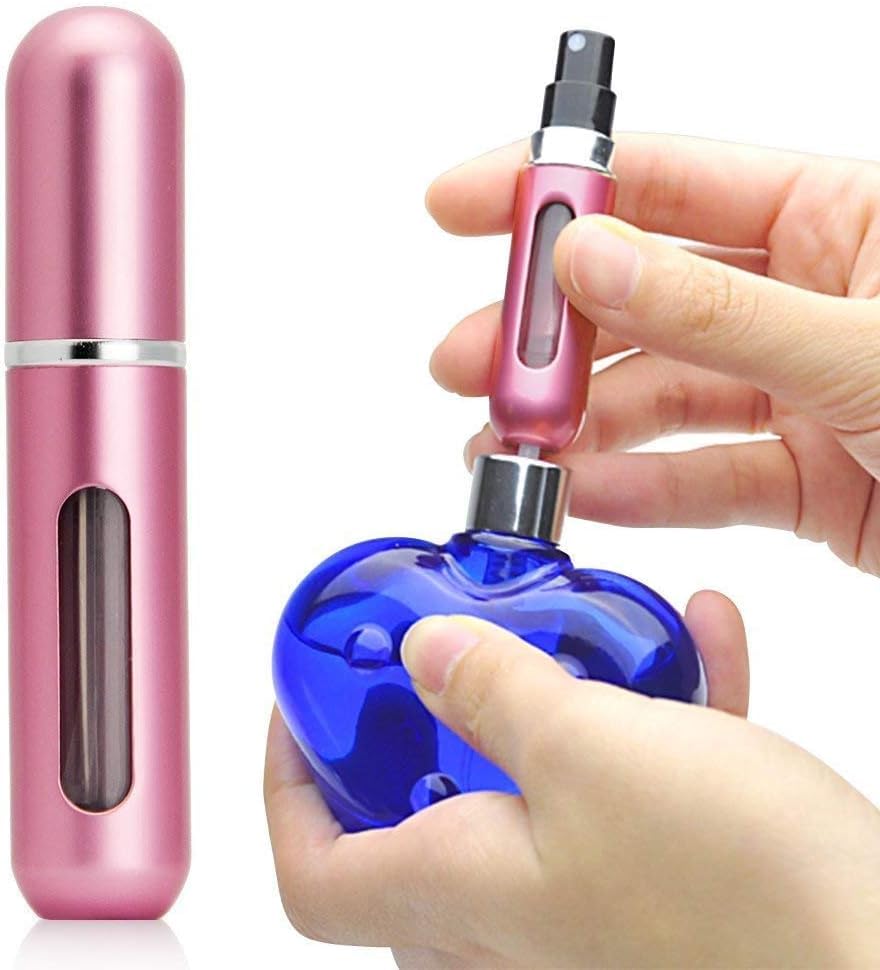 4Pcs Refillable Perfume Atomizer Travel Bottles - Ideal Swan Mini Empty Spray Bottles for Fragrance | Portable Perfume Containers for Women's Purse, Gym Bag & Vacation Essentials