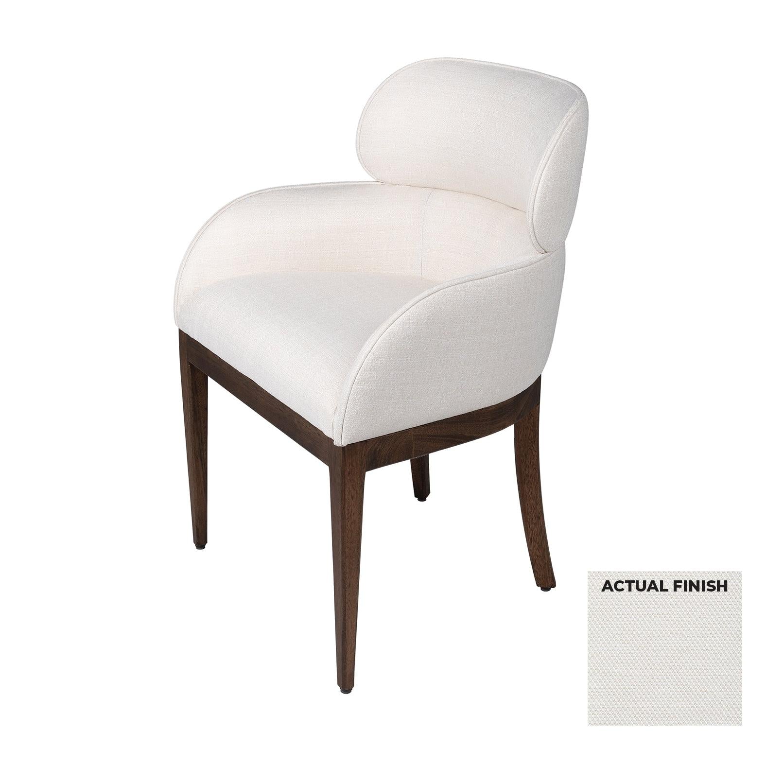 Cyan Design 11826 Lucien Dining Chair J-18058 - Dark Brown & Off White Upholstered Seat - Perfect for Dining Room, Kitchen, or Breakfast Nook