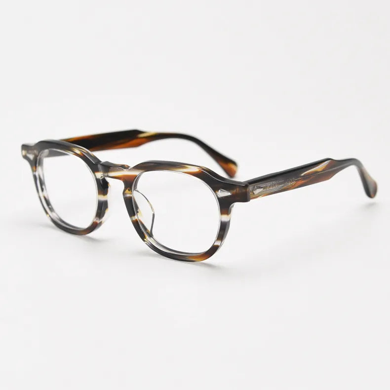 CCspace Unisex Full Rim Square Acetate Eyeglasses 56839 - Stylish & Durable Frame for Men & Women - Perfect for Reading, Work & Everyday Fashion