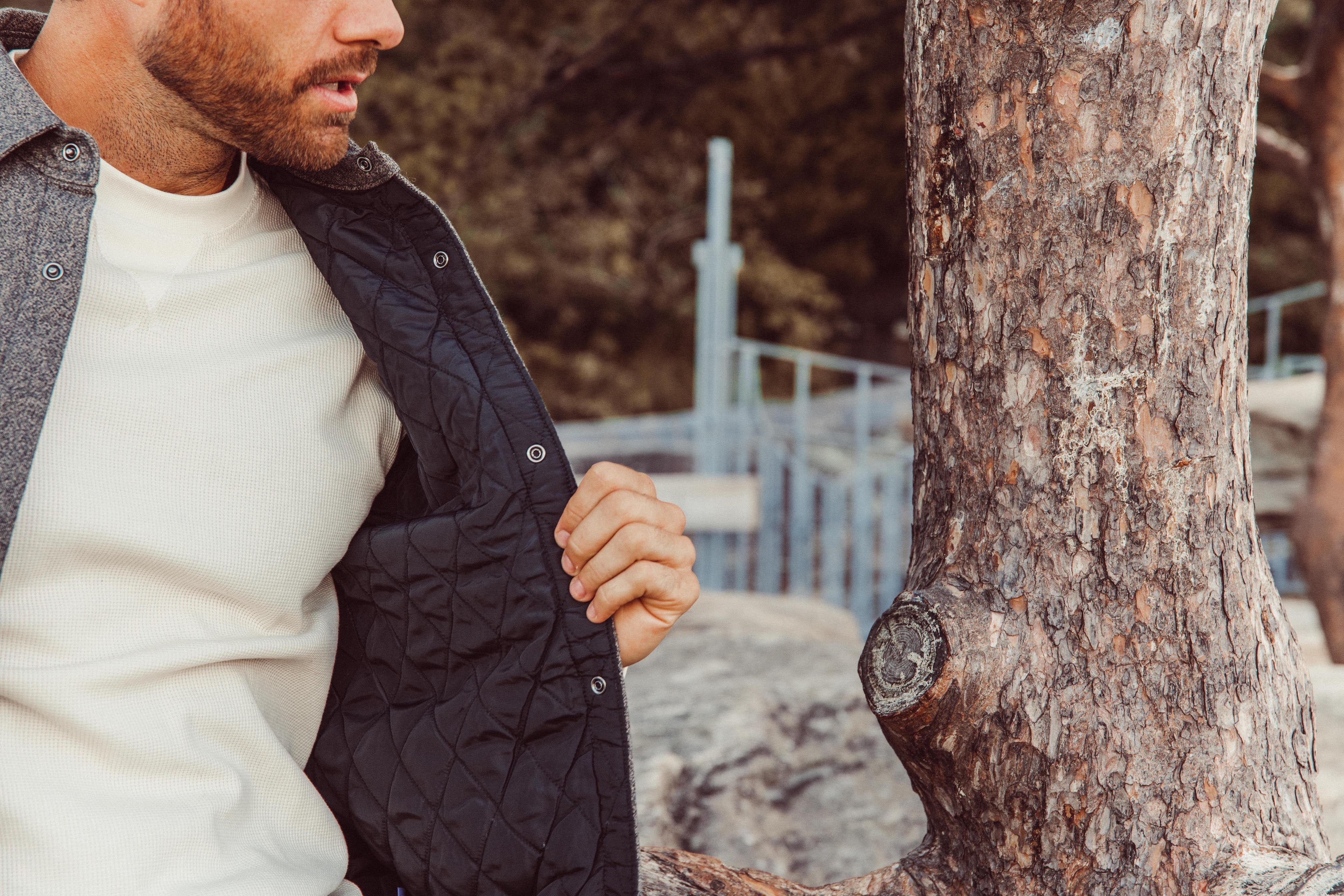 Lincoln Shirt Jacket for Men - Classic Plaid Flannel Shirt Jacket with Button Front & Chest Pocket | Perfect for Outdoor Camping, Hiking & Casual Fall Wear