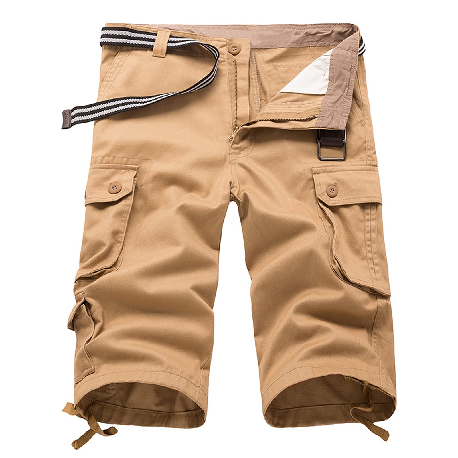 Men's Camouflage Cargo Jogger Shorts - Outdoor Beach Workout & Hiking Activewear for Men - Perfect for Gym, Running, Fishing and Summer Adventures