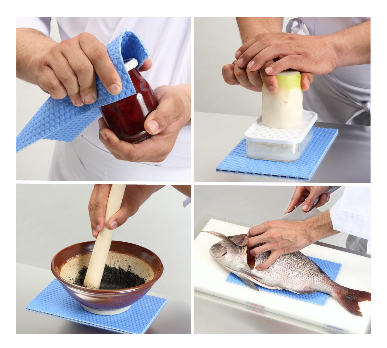 Premium Hasegawa FYS Soft Cutting Board Mat - 600mm x 300mm Non-Slip Blue Kitchen Chopping Board for Meat, Vegetables & Sushi Preparation - Ideal for Home Chefs & Professional Kitchens