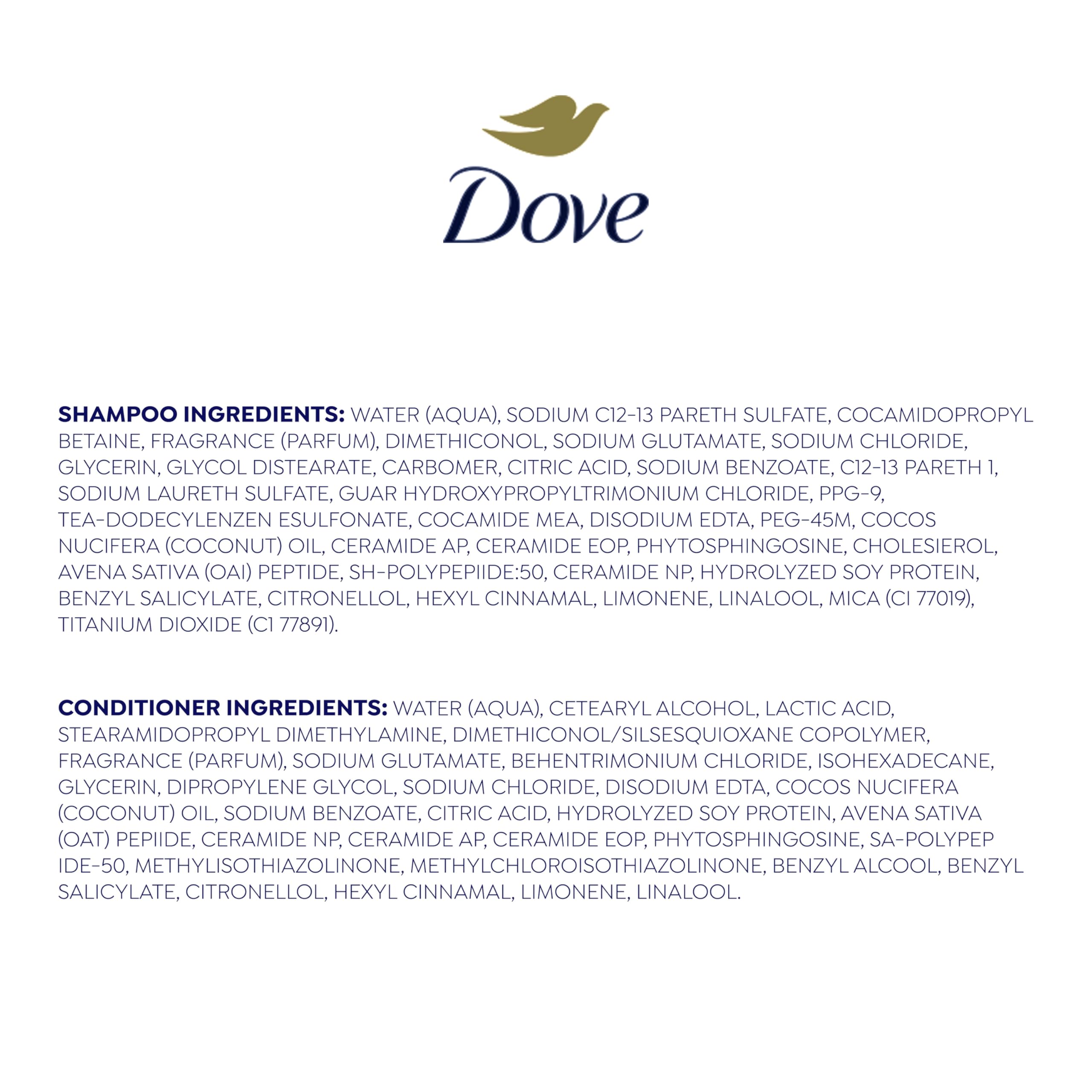 Dove Intensive Repair Shampoo and Conditioner Set - 2 x 12 Fl Oz with Bio-Protein & Amino Serum for Damaged Hair - Deep Nourishing Hair Care for Dry, Brittle Hair - Perfect for Daily Use at Home or Salon