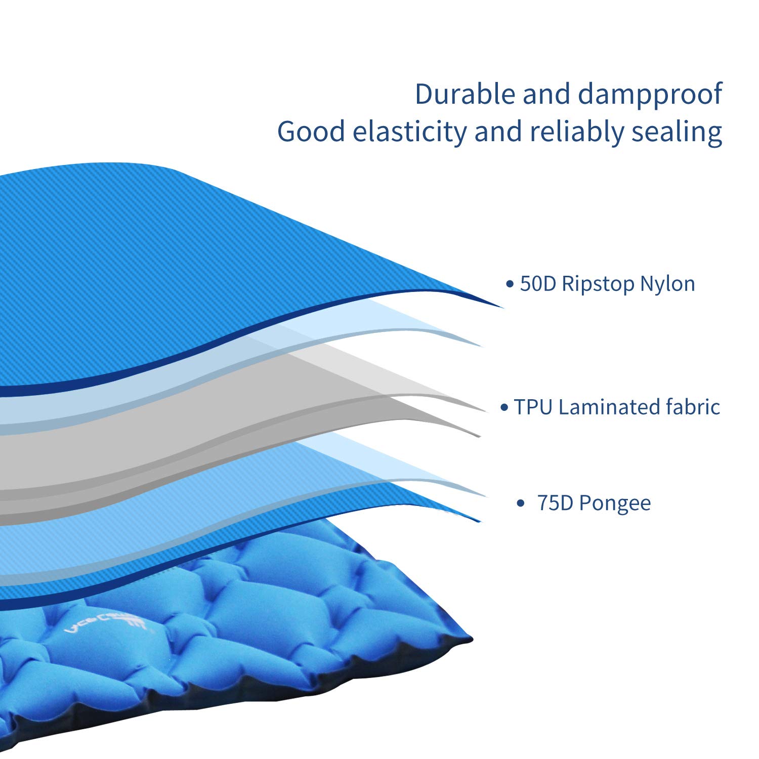**AceCamp 2-in-1 Ultralight Inflatable Sleeping Pad with Travel Pillow - Perfect for Backpacking, Hiking & Outdoor Camping Adventures**