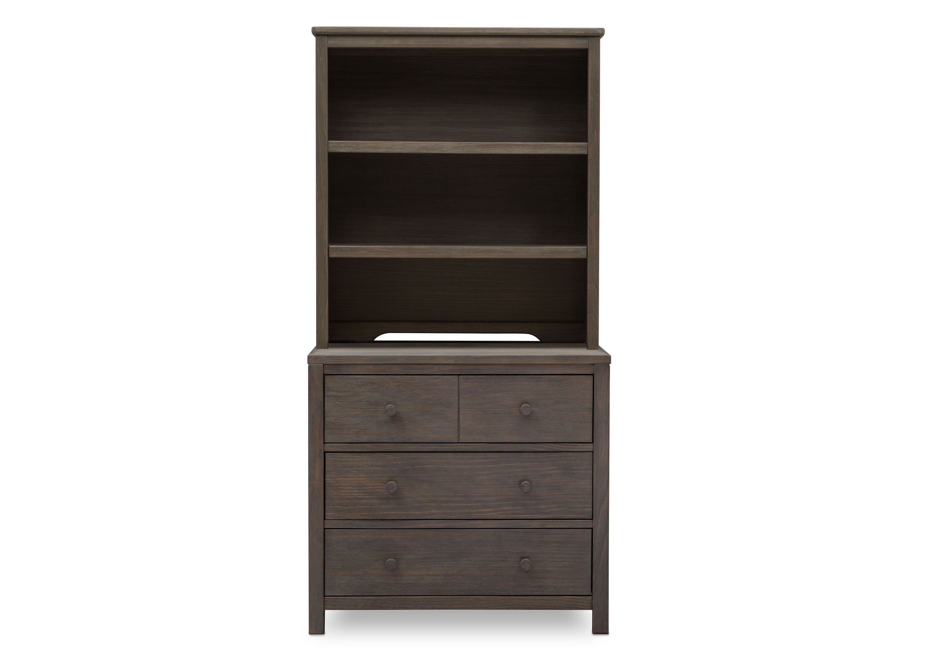 Cambridge Bookcase Hutch with Storage Shelves - Stylish Wooden Bookshelf for Living Room, Office & Study Room Organization