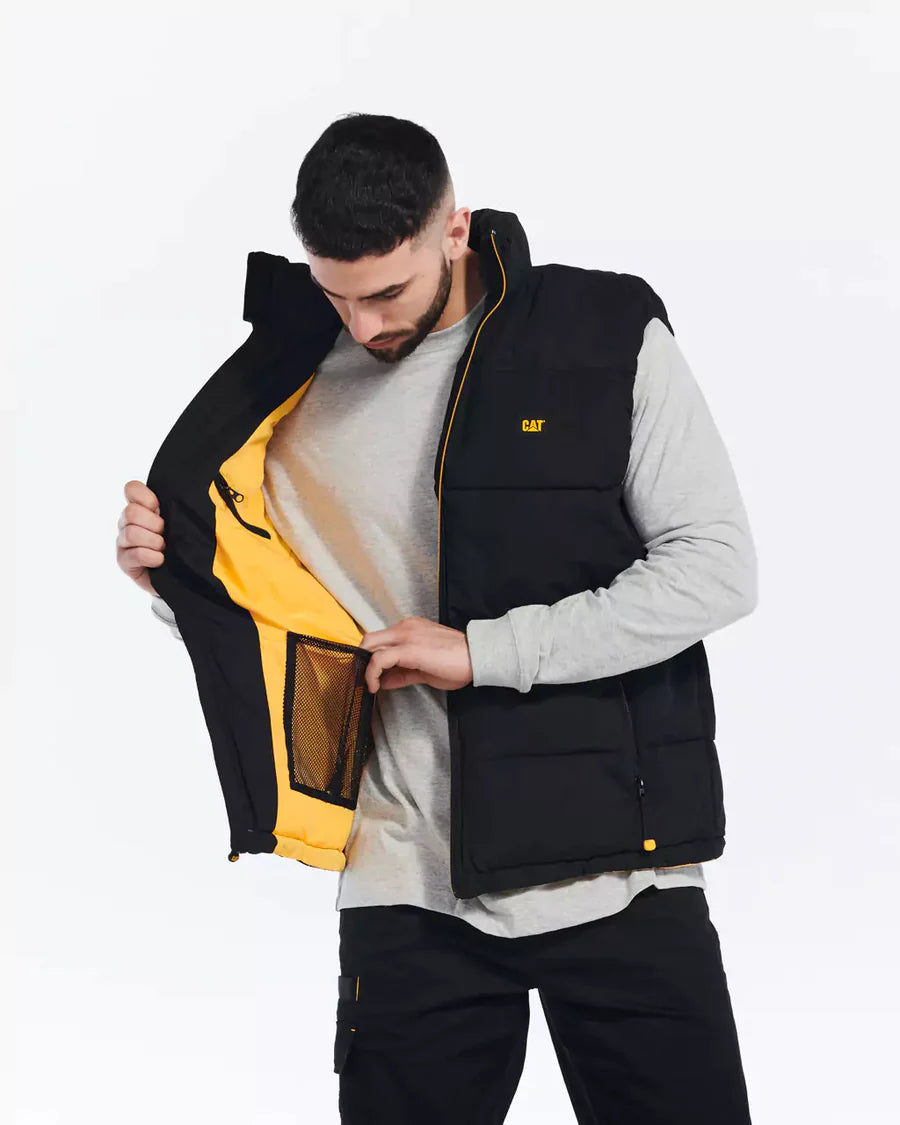 Caterpillar Arctic Zone Vest W12430 - Insulated Work Vest for Cold Weather, Men's Heavy Duty Fleece Liner - Perfect for Construction, Outdoor Jobs & Winter Activities